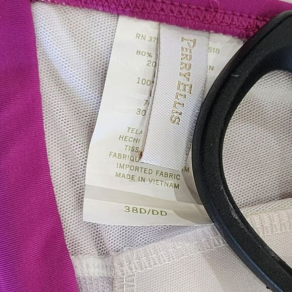 Perry Ellis Purple Halter Swim Bikini Top 38D / DD New - Picture 3 of 8
